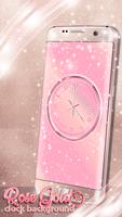 🌸 Horloge Or Rose Fond D Écran Animé 🌸 capture d'écran 1
