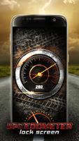 Race Auto Snelheidsmeter - Vergrendelscherm-poster