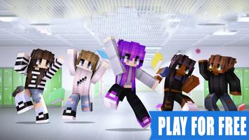 عصريSchool Party Minecraft الملصق