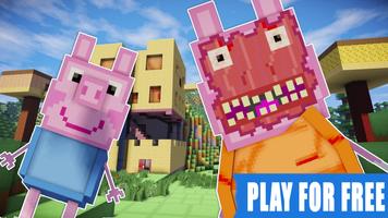 Peppa Pig Minecraft Mod Game পোস্টার