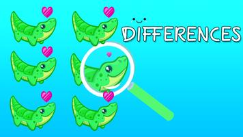 Differences jeux - Puzzles pour les enfants Affiche