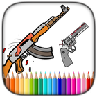 Icona Libri da colorare di armi