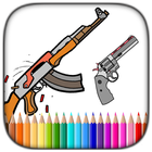 Livres de coloriage d'armes icône