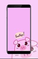Cute Pig Wallpapers Background Affiche