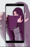 Hijab Wallpapers Cartoon capture d'écran 2