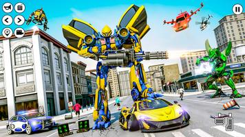 Flying Robot Transforming Game poster