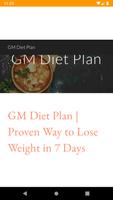 GM Diet Plan : Lose Weight in Weeks by this Diet Affiche