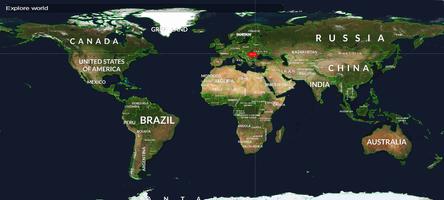 2D World Map Plakat