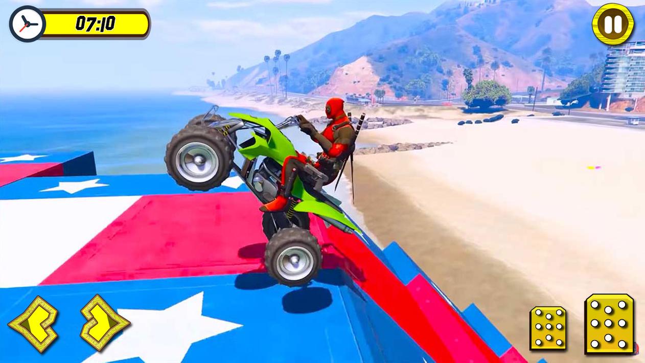 ATV Quads Bike Spider Superheroes Stunts Racing 3D screenshot 19