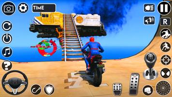 Superhero Tricky Bike Stunt imagem de tela 1