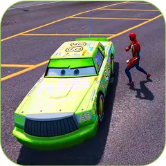 Superhero Ultimate Cars Highway lightning Racing APK download