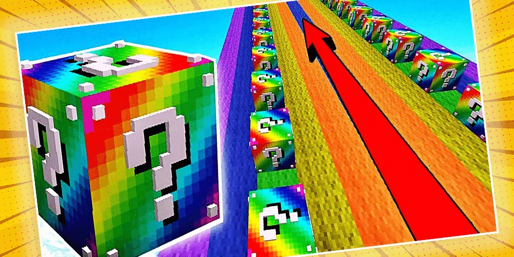 Rainbow Lucky Block Race [1.8] › Maps ›  — Minecraft Downloads