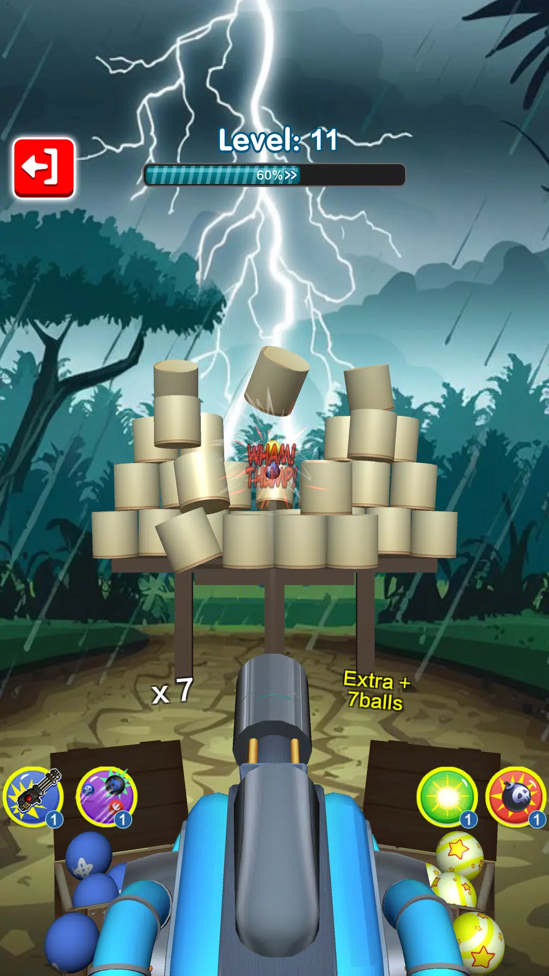 Knock Cannon Ball Strike Cans