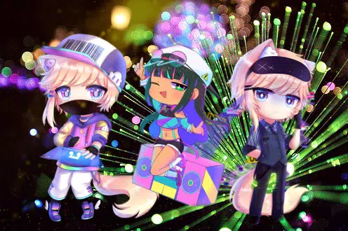 Flicker characters in Gacha Neon (aka Gacha Club mod)