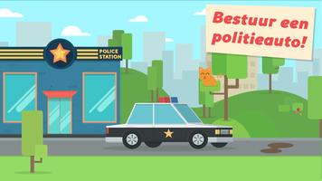 Politie Kind Speelgoedauto-poster