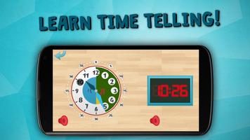 孩子學習，告訴自由時間.  好奇的孩子和時鐘 - 遊戲時間 截圖 1