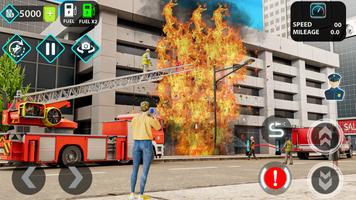 Fire Truck Games & Rescue Game Affiche