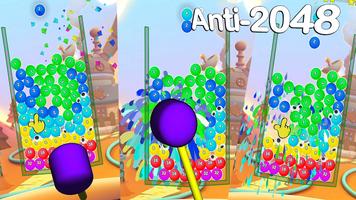 Anti-2048 Balls 3D split blast poster