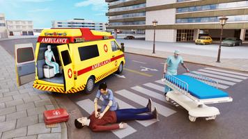Jeu d'ambulance Conduite 3D Affiche