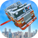 Flying Robot Fire Truck Game