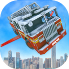 Flying Robot Fire Truck Game icon