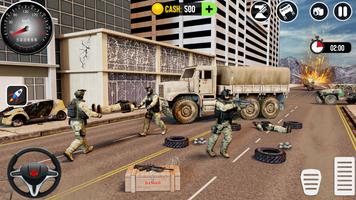 Army Car Games Truck Driving-poster
