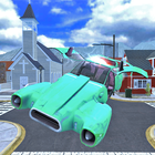 Simulación de coche volador icono