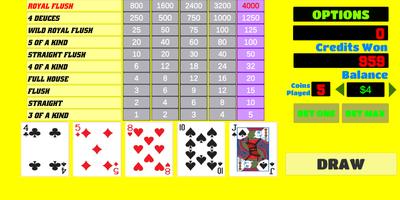 Deuces Wild - Video Poker स्क्रीनशॉट 1