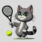 Cat Tennis Ball Zeichen