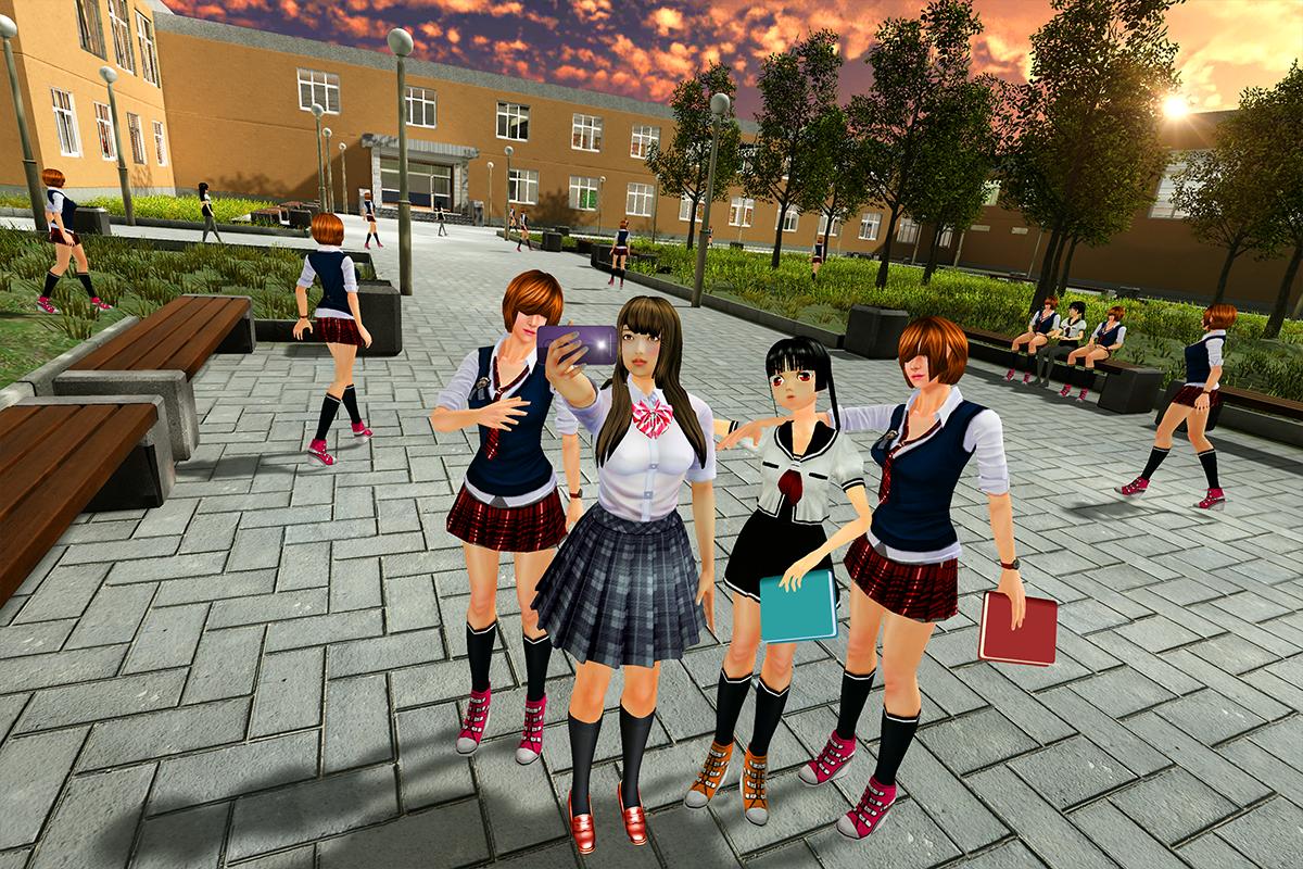 real High School Girl Simulator games скриншот 1.