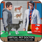 Virtual pet doctor animal family hospital ícone