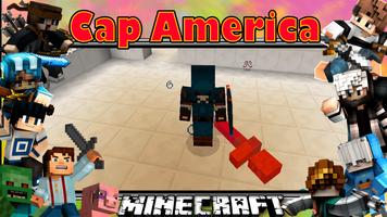 Captain America Minecraft Mod الملصق