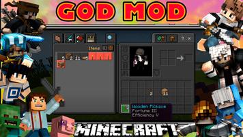 GOD Mod in Minecraft game Affiche