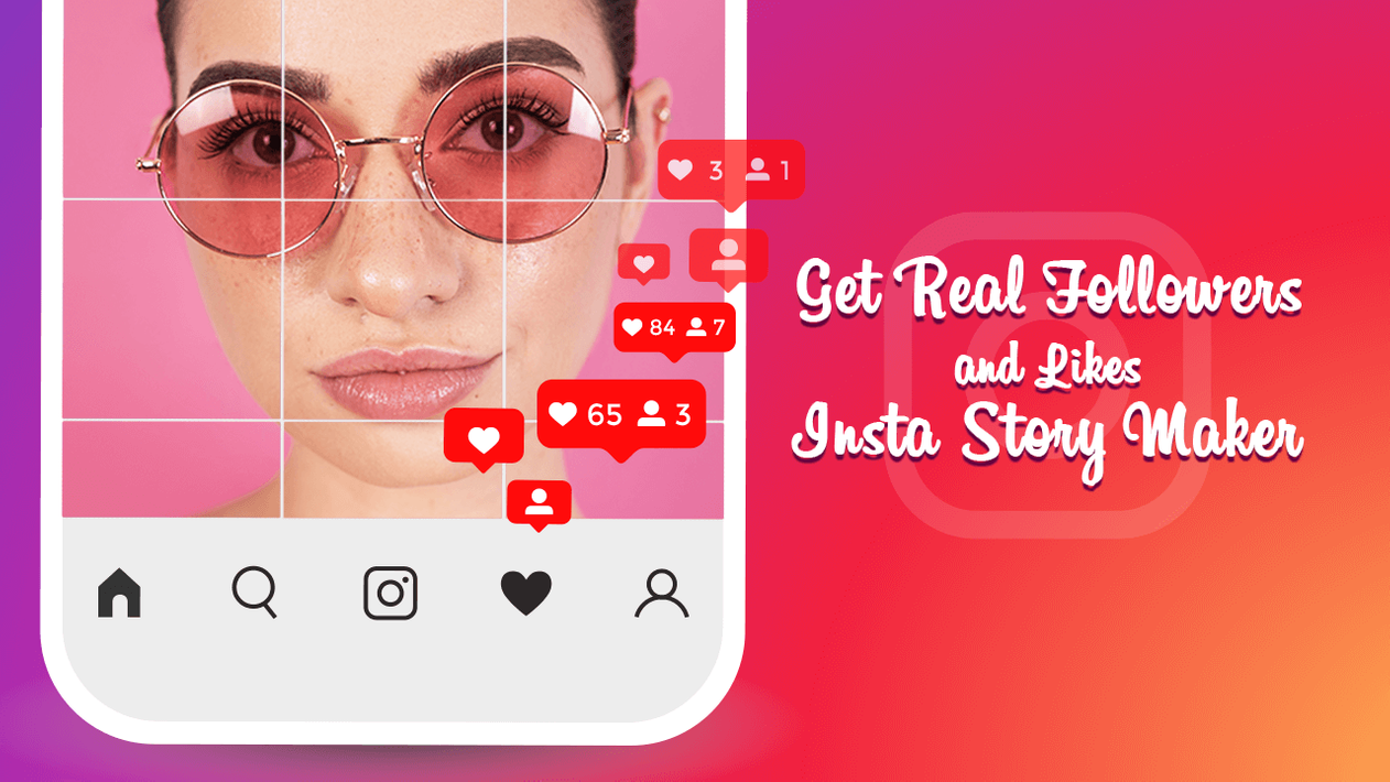 Get Real Followers and Likes: Insta Story Maker poster