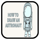 how to draw astronaut icône