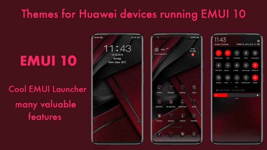 EMUI 10 Huawei Launchers Themes and Wallpapers APK pour Android Télécharger