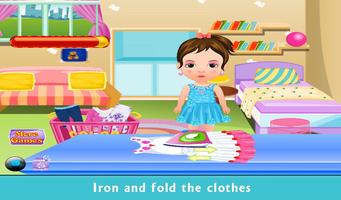 Washing and ironing kids clothing laundry day screenshot 3
