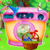 Clothes washing game for girls icon
