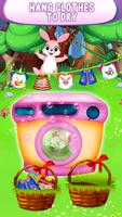 Clothes washing game for girls poster