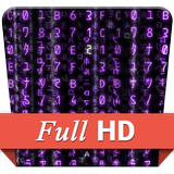 Matrix Purple Code HD LWP icône