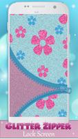Glitter Zipper Lock Screen: Sparkle Lock Wallpaper poster