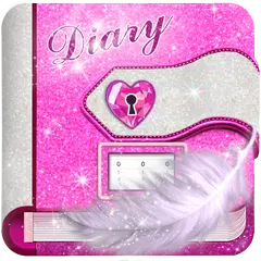 Glitter Diary with Password for Girls