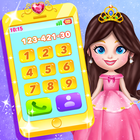 cute princess toy phone game icône