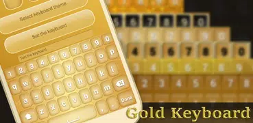 Gold Tastatur Themen: Goldene Tastatur mit Emojis