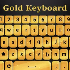 Gold Tastatur Themen: Goldene Tastatur mit Emojis