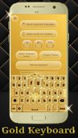 Gold Keyboard Themes: Golden Keypad with Emojis پوسٹر