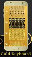 Gold Keyboard Themes: Golden Keypad with Emojis اسکرین شاٹ 1
