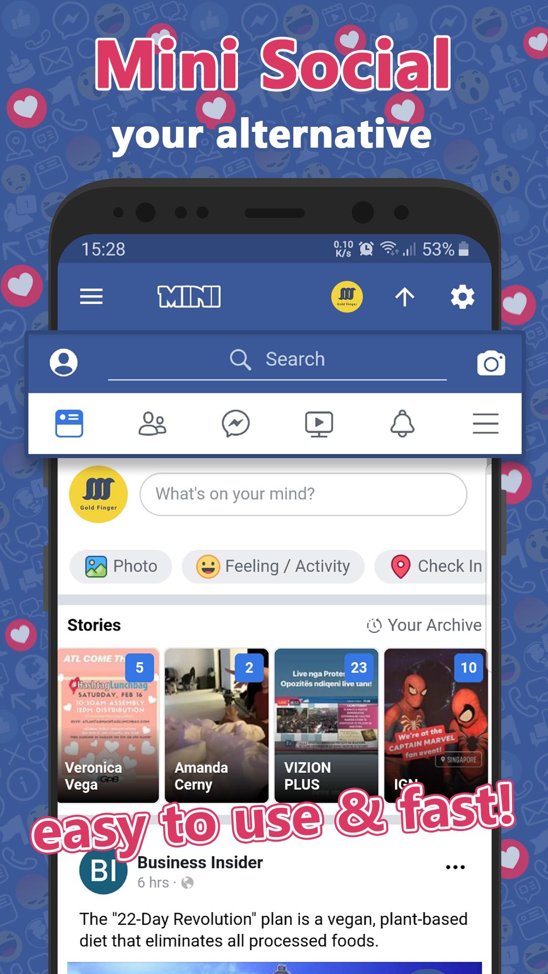 Mini For Facebook Lite Social Video Downloader For Android Apk