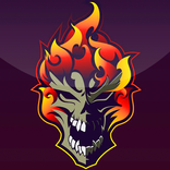 Golden Flaming Skull wallpaper
