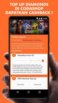 Codashop - Top Up Games & Cara Bayar Coda Shop 截图 2